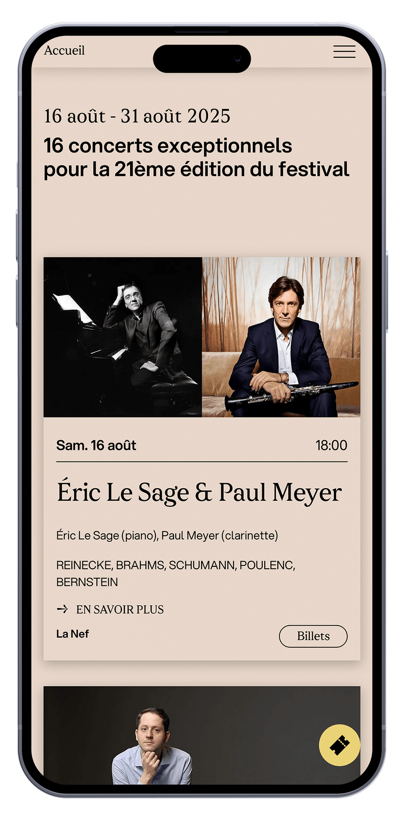 Visualizzazione del sito web su mobile